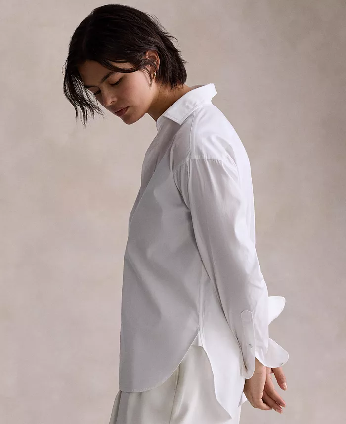 Alfani Polo Ralph Lauren Women's Relaxed-Fit Cotton Shirt Women's Fashion Shoes & Accessories