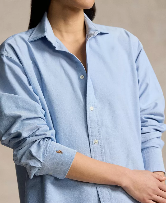 Alfani Polo Ralph Lauren Women's Relaxed-Fit Oxford Shirt Women's Fashion Shoes & Accessories