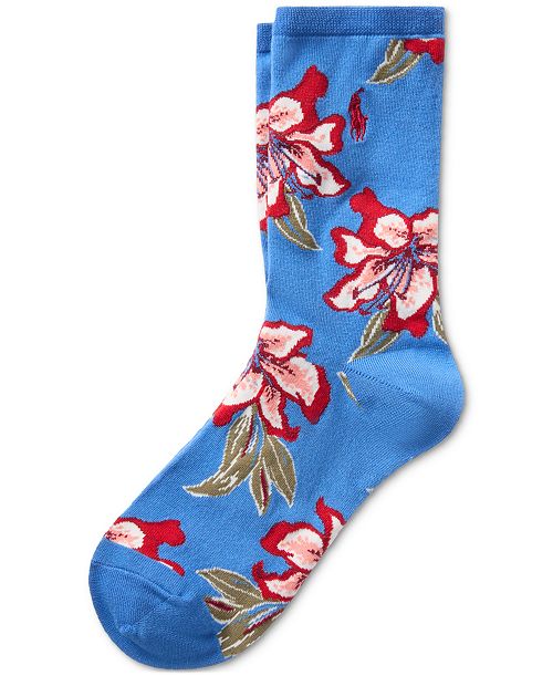 alfani Polo Ralph Lauren Women's Royal Bloom Crew Socks Women's Fashion Shoes & Accessories