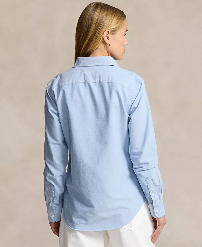 Alfani Polo Ralph Lauren Women's Slim-Fit Striped Oxford Shirt Women's Fashion Shoes & Accessories