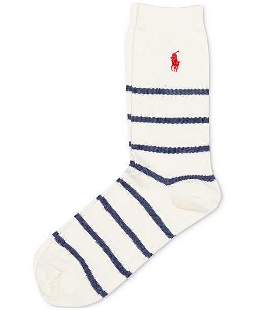 alfani Polo Ralph Lauren Women's St. James Stripe Crew Sock 79405 Women's Fashion Shoes & Accessories