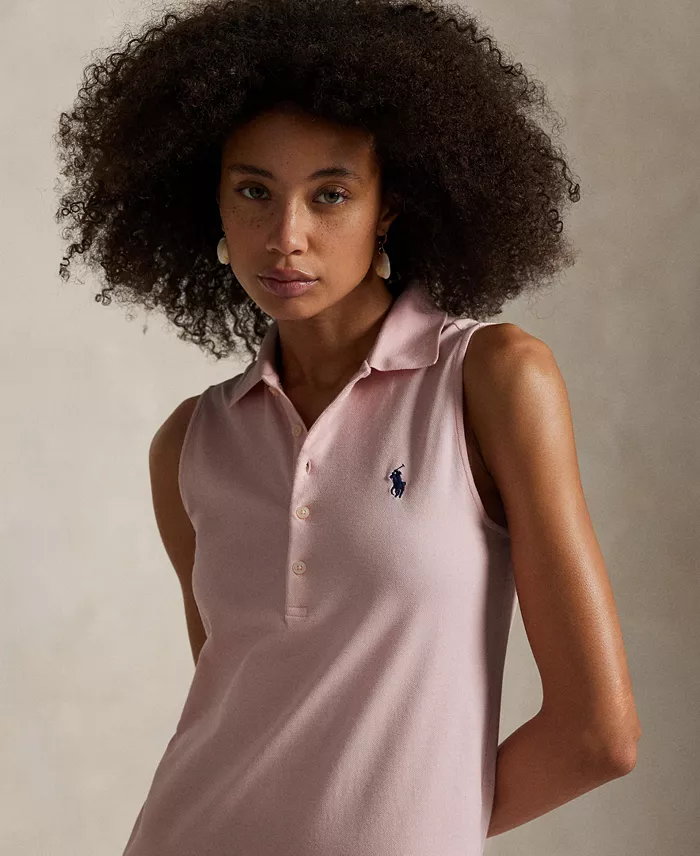 Alfani Polo Ralph Lauren Women's Stretch-Cotton Sleeveless Polo Dress Women's Fashion Shoes & Accessories