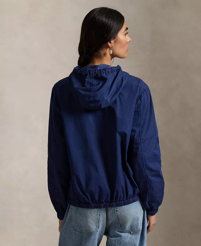 Alfani Polo Ralph Lauren Women's Twill Hooded Jacket Women's Fashion Shoes & Accessories
