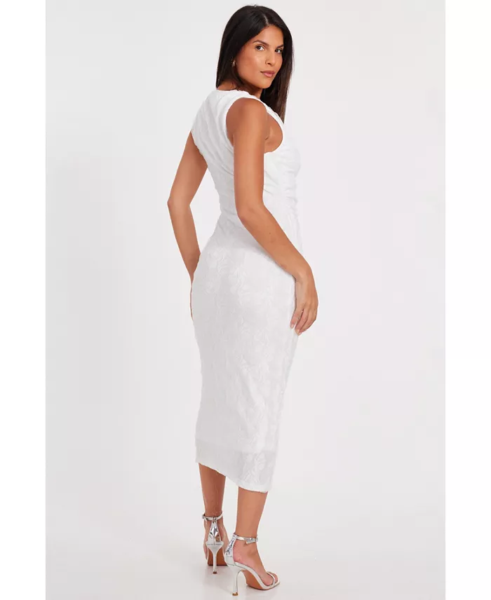 Alfani QUIZ Women's Jaquard Maxi Dress With Twist Strap Women's Fashion Shoes & Accessories