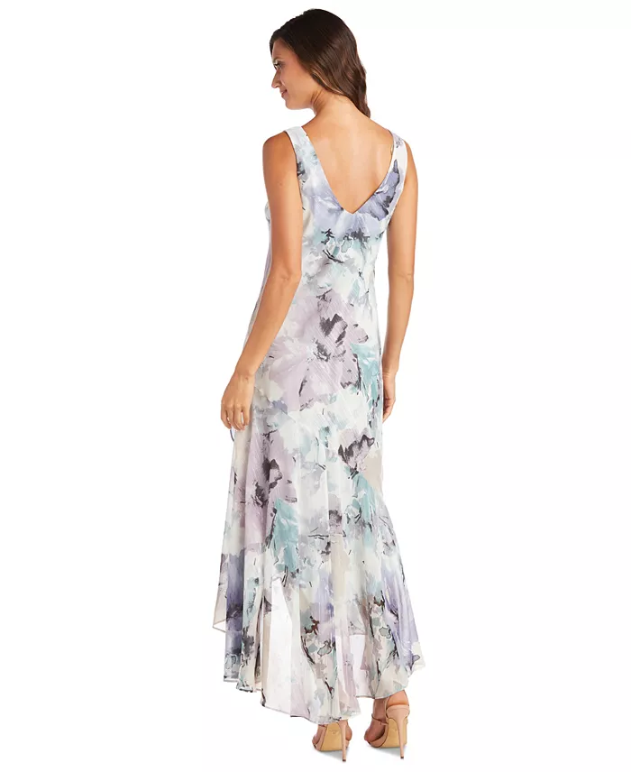 Alfani R & M Richards Women's Printed Sleeveless Midi Dress & Cropped Jacket Women's Fashion Shoes & Accessories