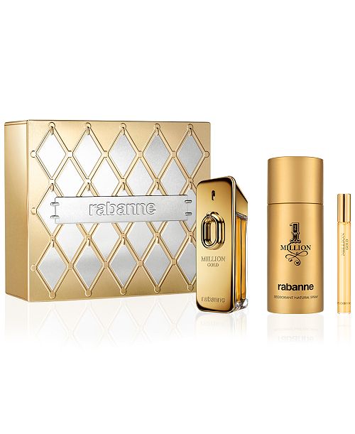 alfani Rabanne Men's 3-Pc. Million Gold Eau de Parfum Intense Gift Set Beauty