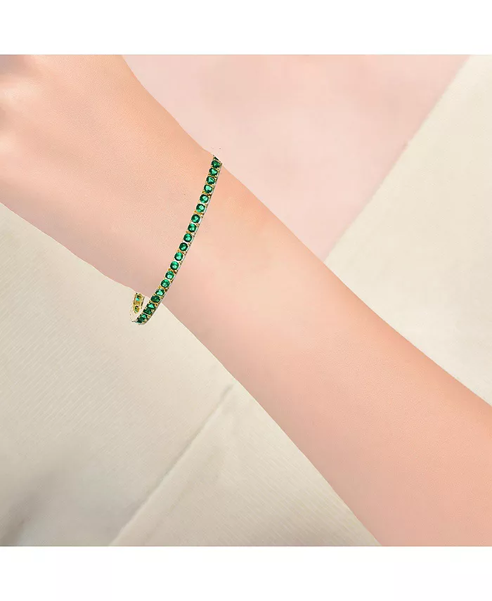 Alfani Rachel Glauber Classic 3mm Colored Cubic Zirconia Tennis Bracelet Jewelry & Watches