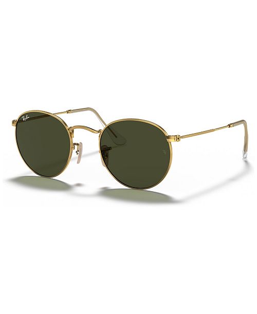 alfani Ray-Ban Unisex Sunglasses RB3447 ROUND METAL Women's Fashion Shoes & Accessories