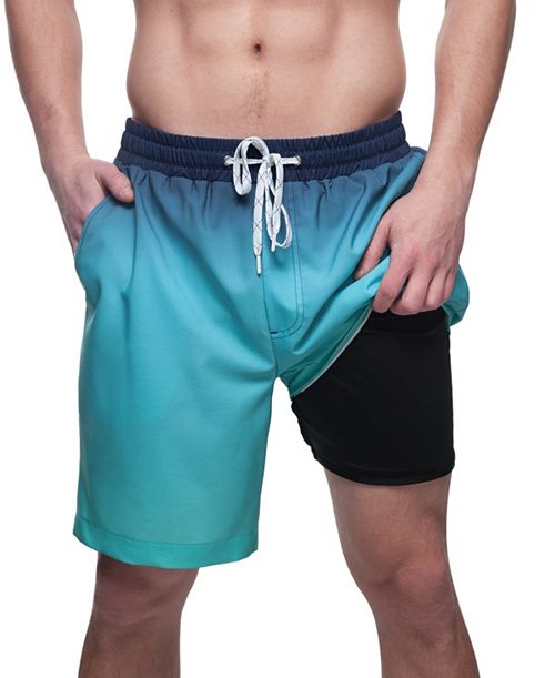 alfani Rokka&Rolla Men's 7" Compression Liner Stretch Swim Trunks UPF 50+ Men's Fashion & Accessories