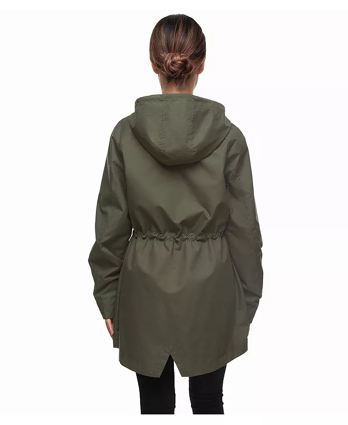 Alfani Rokka&Rolla Women's Hooded Anorak Trench Coat Women's Fashion Shoes & Accessories
