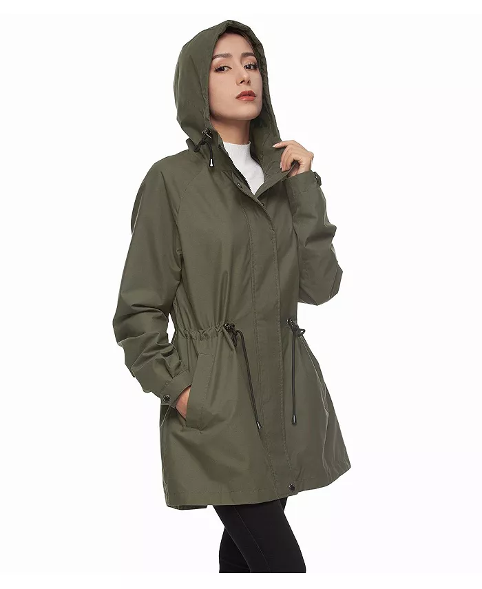 Alfani Rokka&Rolla Women's Hooded Anorak Trench Coat Women's Fashion Shoes & Accessories