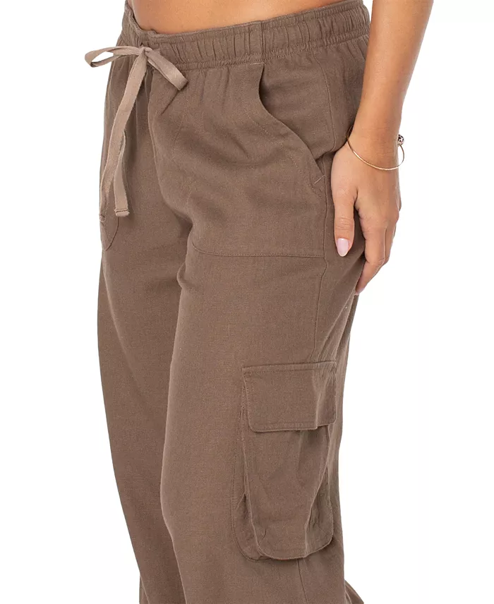 Alfani Roxy Juniors' Lagoon Tie-Waist Pull-On Cargo Pants Juniors'