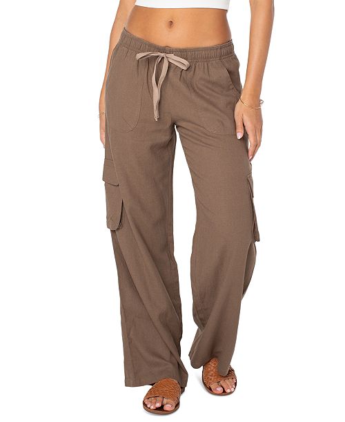 alfani Roxy Juniors' Lagoon Tie-Waist Pull-On Cargo Pants Juniors'
