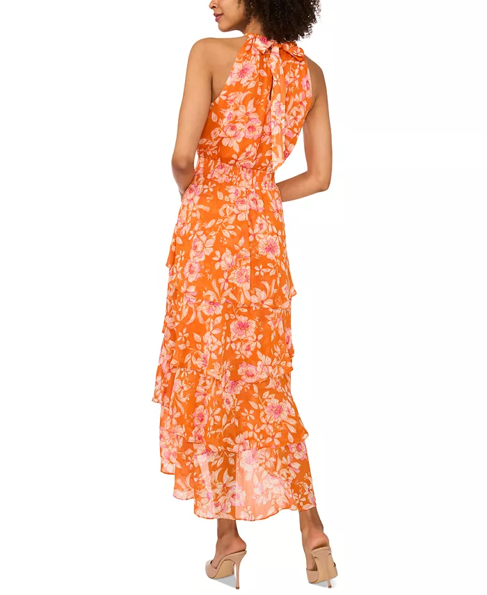 Alfani Sam & Jess Women's Floral-Print Maxi Halter Dress Women's Fashion Shoes & Accessories