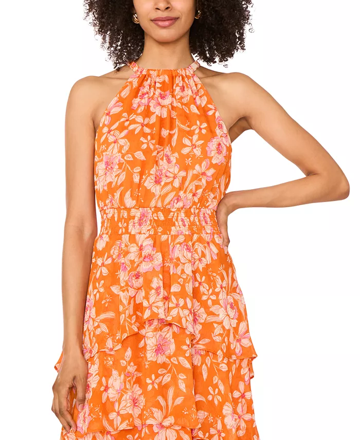 Alfani Sam & Jess Women's Floral-Print Maxi Halter Dress Women's Fashion Shoes & Accessories