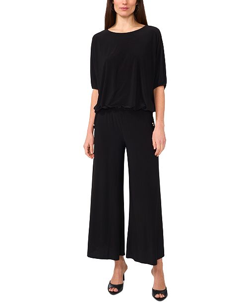 alfani Sam & Jess Women's Side-Tie Top & Wide-Leg Pants Women's Fashion Shoes & Accessories