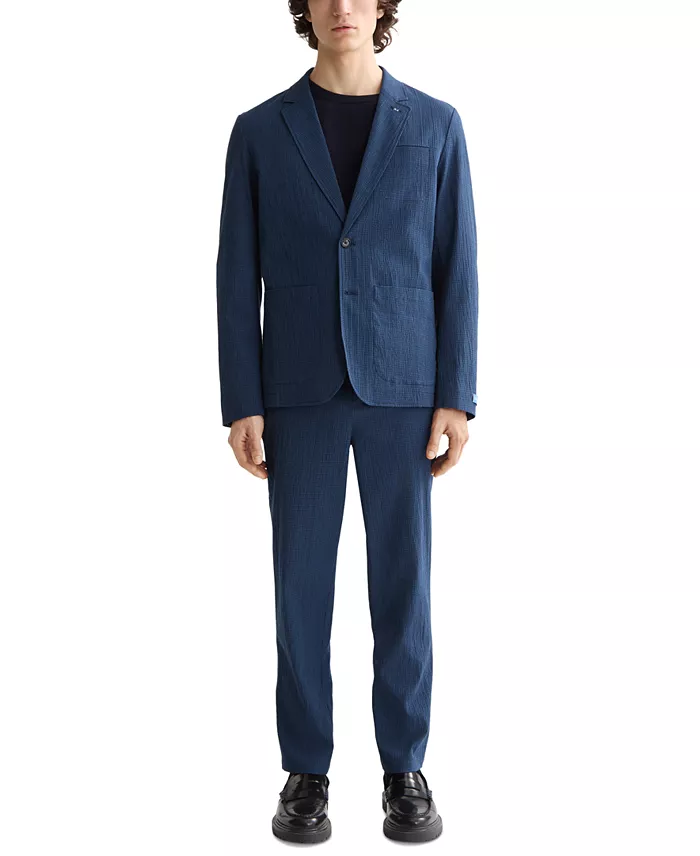 Alfani SCOTCH & SODA Men's Relaxed Fit Unconstructed Seersucker Blazer Men's Fashion & Accessories