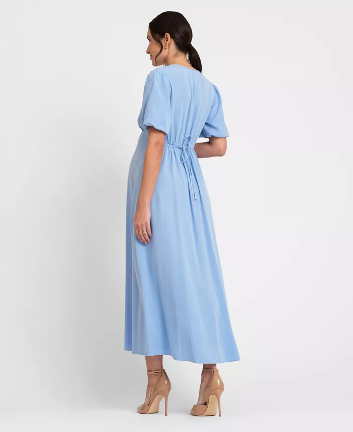 Alfani Seraphine Women's Maternity Button Through V-Neck Dress Women's Fashion Shoes & Accessories