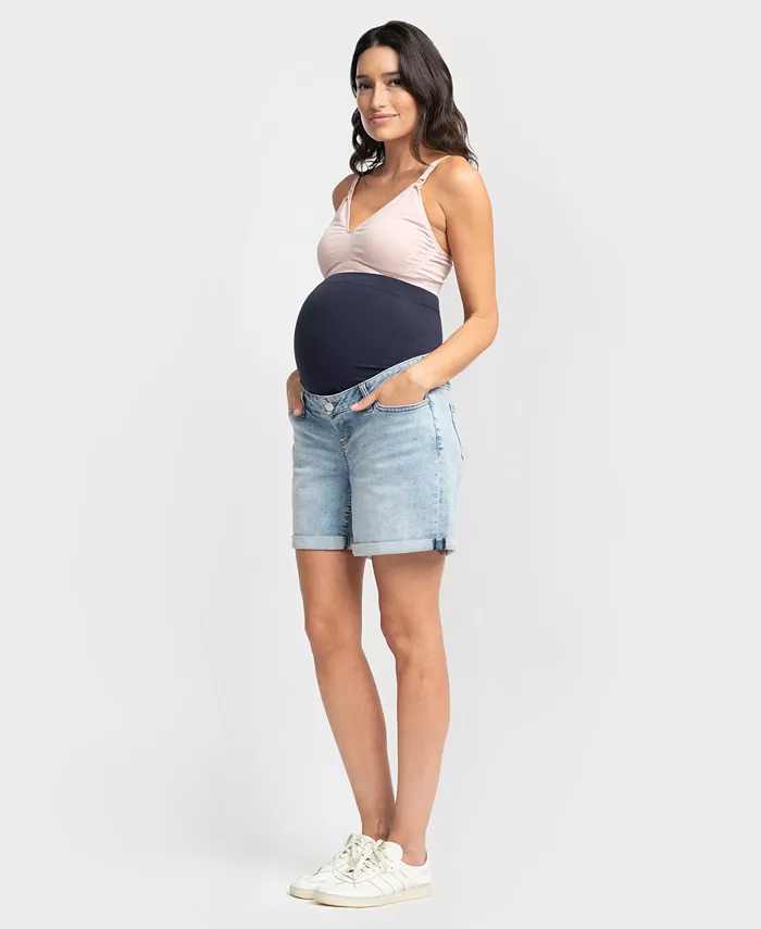 Alfani Seraphine Women's Maternity Denim Shorts Women's Fashion Shoes & Accessories