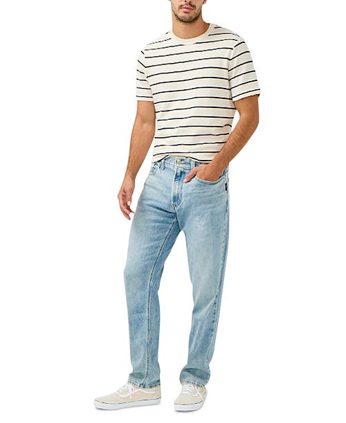 alfani Silver Jeans Co. Eddie Classic Athletic Fit Tapered Leg Jeans Men's Fashion & Accessories