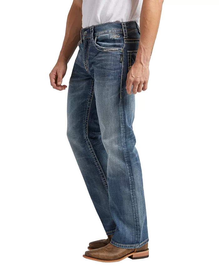 Alfani Silver Jeans Co. Men's Zac Relaxed Fit Straight Jeans Men's Fashion & Accessories