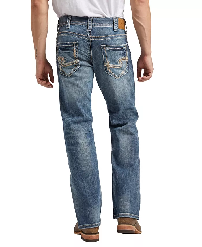 Alfani Silver Jeans Co. Men's Zac Relaxed Fit Straight Jeans Men's Fashion & Accessories