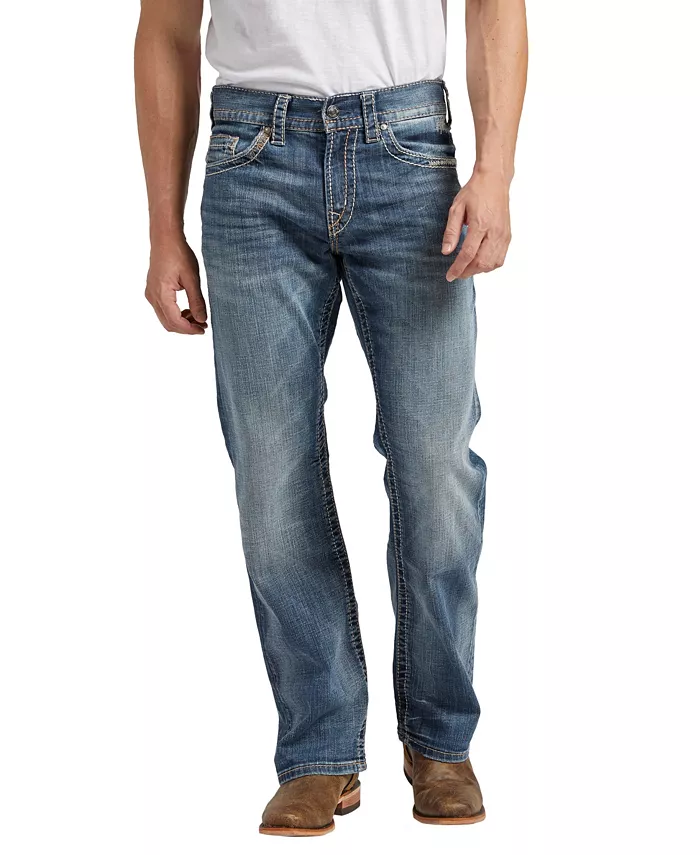 Alfani Silver Jeans Co. Men's Zac Relaxed Fit Straight Jeans Men's Fashion & Accessories