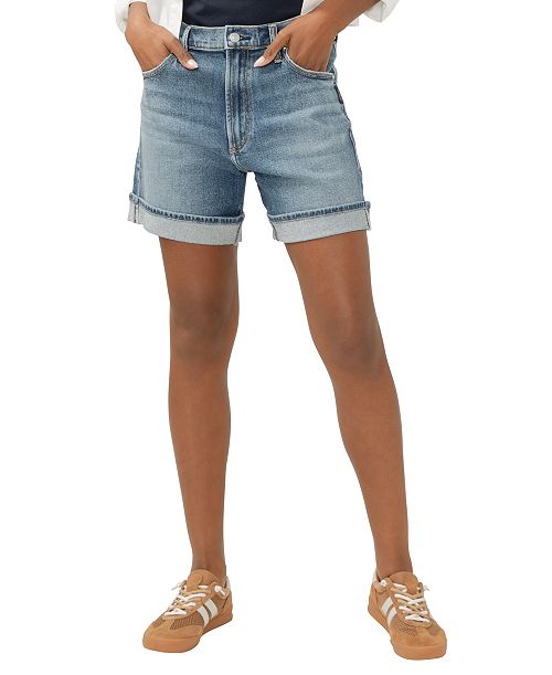 alfani Silver Jeans Co. Women's Be Easy High-Rise Shorts Juniors'