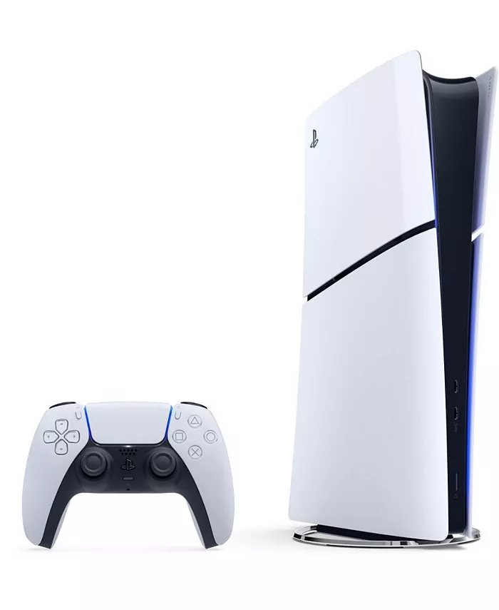 Alfani Sony PlayStation 5 Slim Console Digital Edition - White Bundle With Accessories Electronics