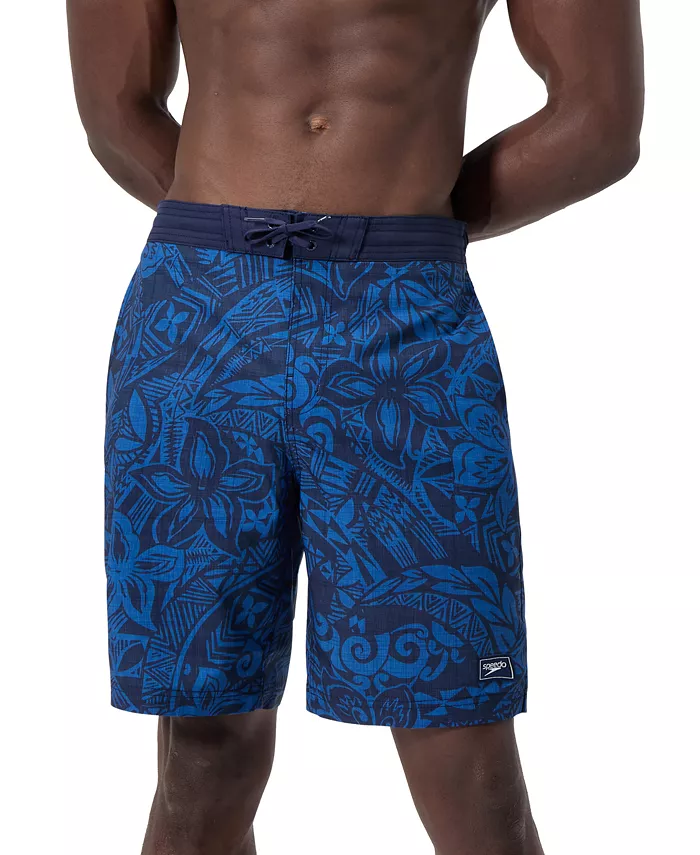 Alfani Speedo Men's Bondi Basin Abstract Print Drawstring 9" Boardshorts Men's Fashion & Accessories