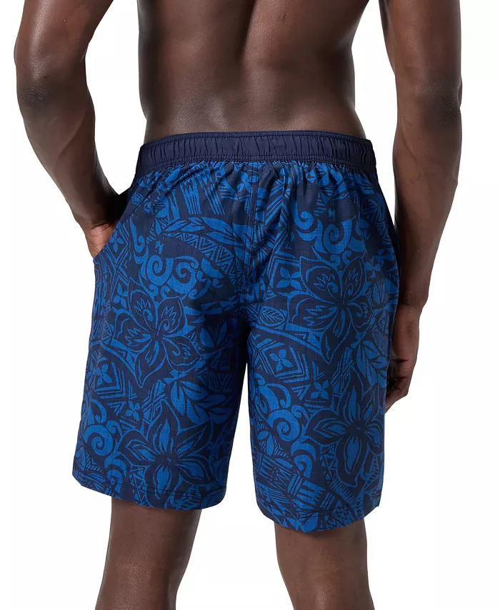 Alfani Speedo Men's Bondi Basin Abstract Print Drawstring 9" Boardshorts Men's Fashion & Accessories