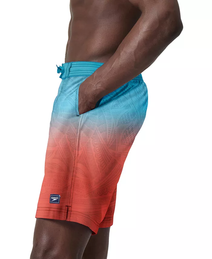 Alfani Speedo Men's Island Flow Bondi Basin Ombre Drawstring 9" Boardshorts Men's Fashion & Accessories