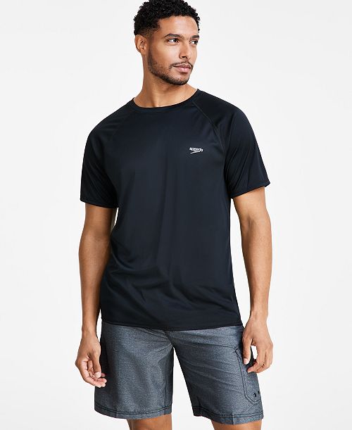 alfani Speedo Men's Quick-Dry UPF 50+ Rash Guard Men's Fashion & Accessories