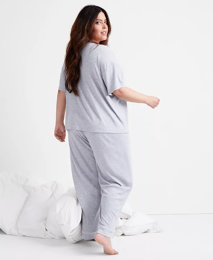 Alfani State Of Day Ribbed-Knit Pajama Set XS-3X Created For Macy's Women's Fashion Shoes & Accessories