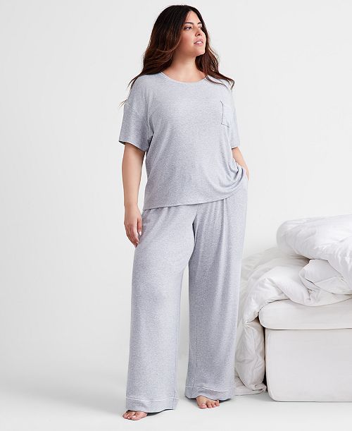 alfani State of Day Ribbed-Knit Pajama Set XS-3X Created for Macy's Women's Fashion Shoes & Accessories