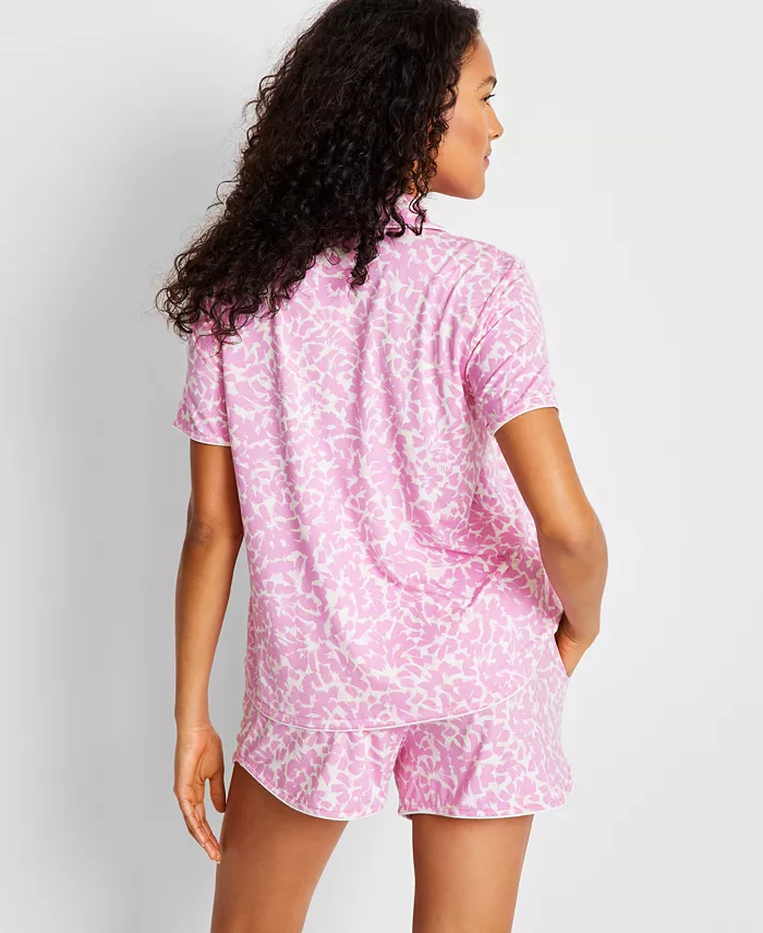 Alfani State Of Day Women's 2-Pc. Short-Sleeve Notched-Collar Pajama Set XS-3X Exclusively At Macy's Women's Fashion Shoes & Accessories
