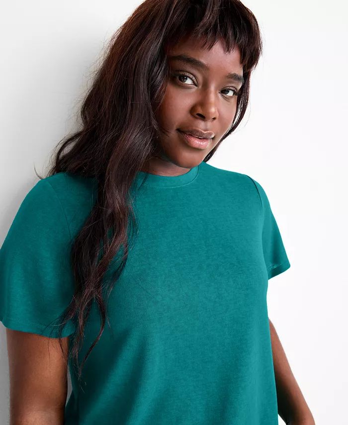 Alfani State Of Day Women's Relaxed-Fit Short-Sleeve Tee XS-3X Exclusively At Macy's Women's Fashion Shoes & Accessories