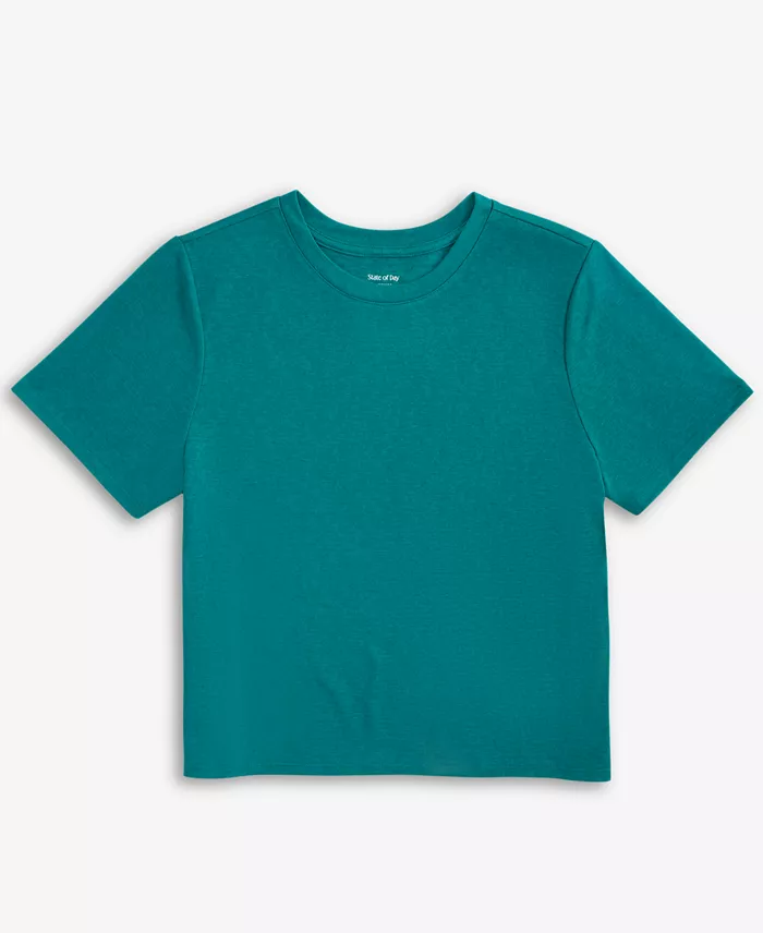 Alfani State Of Day Women's Relaxed-Fit Short-Sleeve Tee XS-3X Exclusively At Macy's Women's Fashion Shoes & Accessories