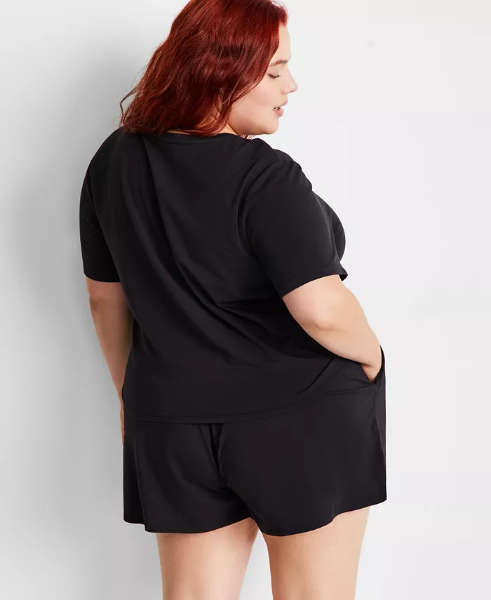 Alfani State Of Day Women's Short-Sleeve Boxer Pajama Set XS-3X Exclusively At Macy's Women's Fashion Shoes & Accessories