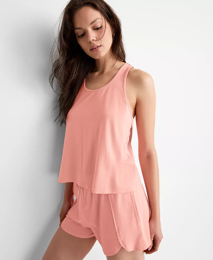 Alfani State Of Day Women's Tulip Tank Top & Short Pajama Set Exclusively At Macy's Women's Fashion Shoes & Accessories