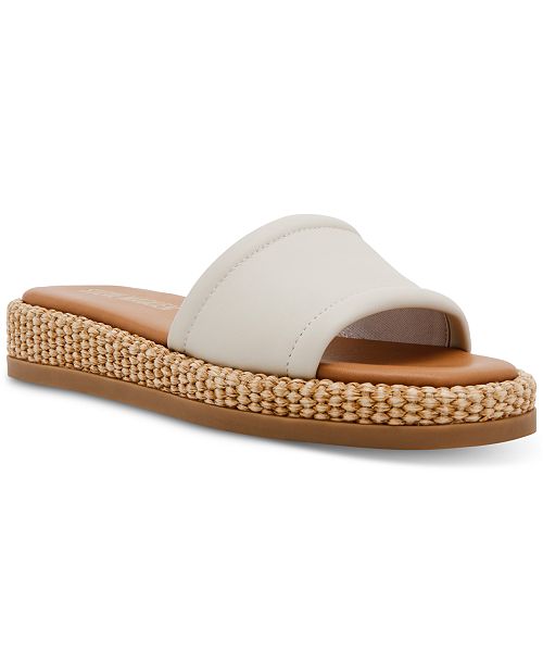 alfani Steve Madden Women's Boardwalk Espadrille Slide Sandals Women's Fashion Shoes & Accessories