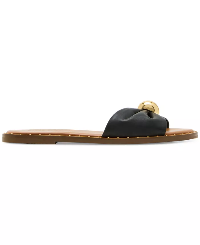 Alfani Steve Madden Women's Dipsy Knotted Embellished Slide Sandals Women's Fashion Shoes & Accessories