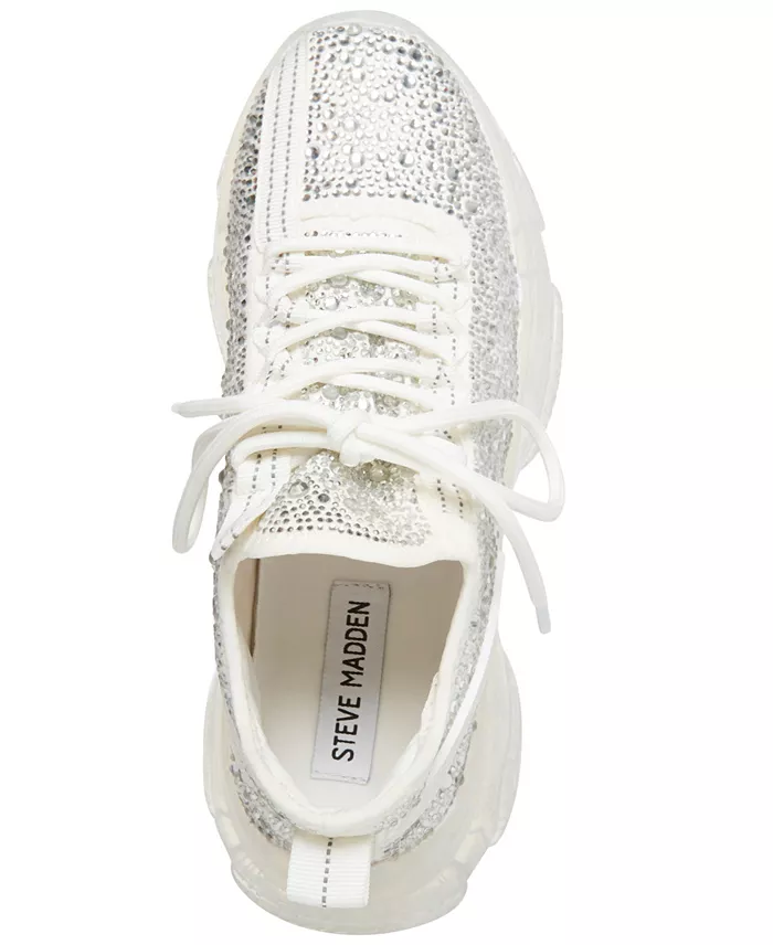 Alfani Steve Madden Women's Maxima Rhinestone-Trim Trainer Sneakers Women's Fashion Shoes & Accessories