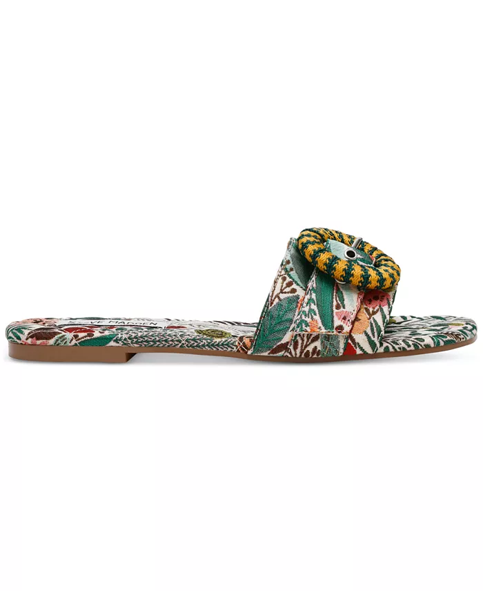 Alfani Steve Madden Women's Merla Raffia Buckle Slide Sandals Women's Fashion Shoes & Accessories