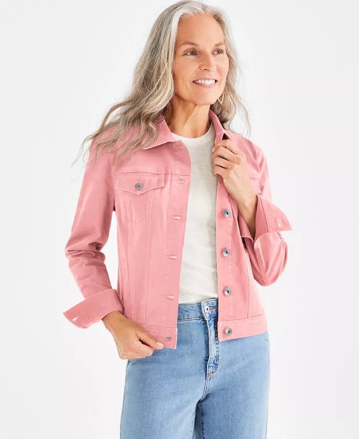 Alfani Style & Co Petite Classic Denim Jacket Created For Macy's Petites