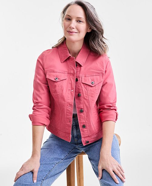 alfani Style & Co Petite Classic Denim Jacket Created for Macy's Petites