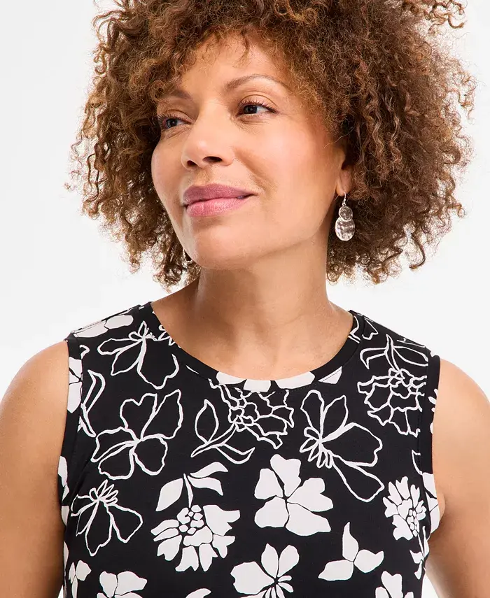 Alfani Style & Co Petite Printed Sleeveless Flip Flop Dress Exclusively At Macy's Women's Fashion Shoes & Accessories