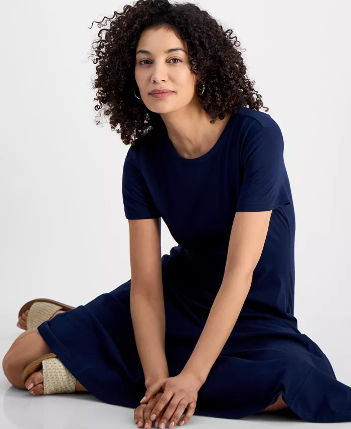 Alfani Style & Co Petite T-Shirt Midi Dress Exclusively At Macy's Women's Fashion Shoes & Accessories