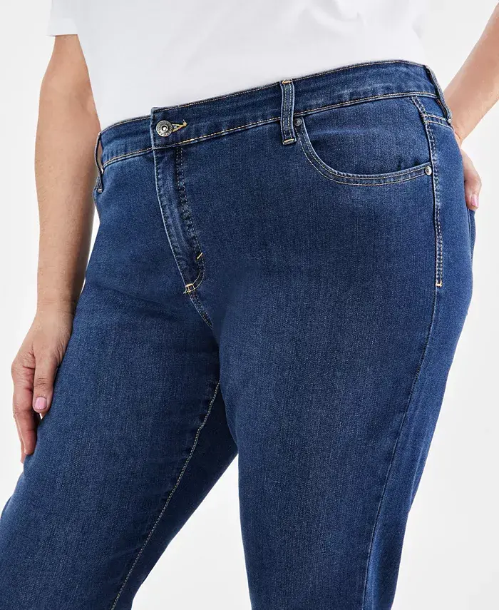 Alfani Style & Co Plus Size High-Rise Straight-Leg Jeans Exclusively At Macy's Women's Fashion Shoes & Accessories
