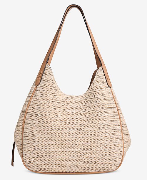 alfani Style & Co Straw Medium 4-Poster Tote Exclusively at Macy's Handbags Purses & Accessories